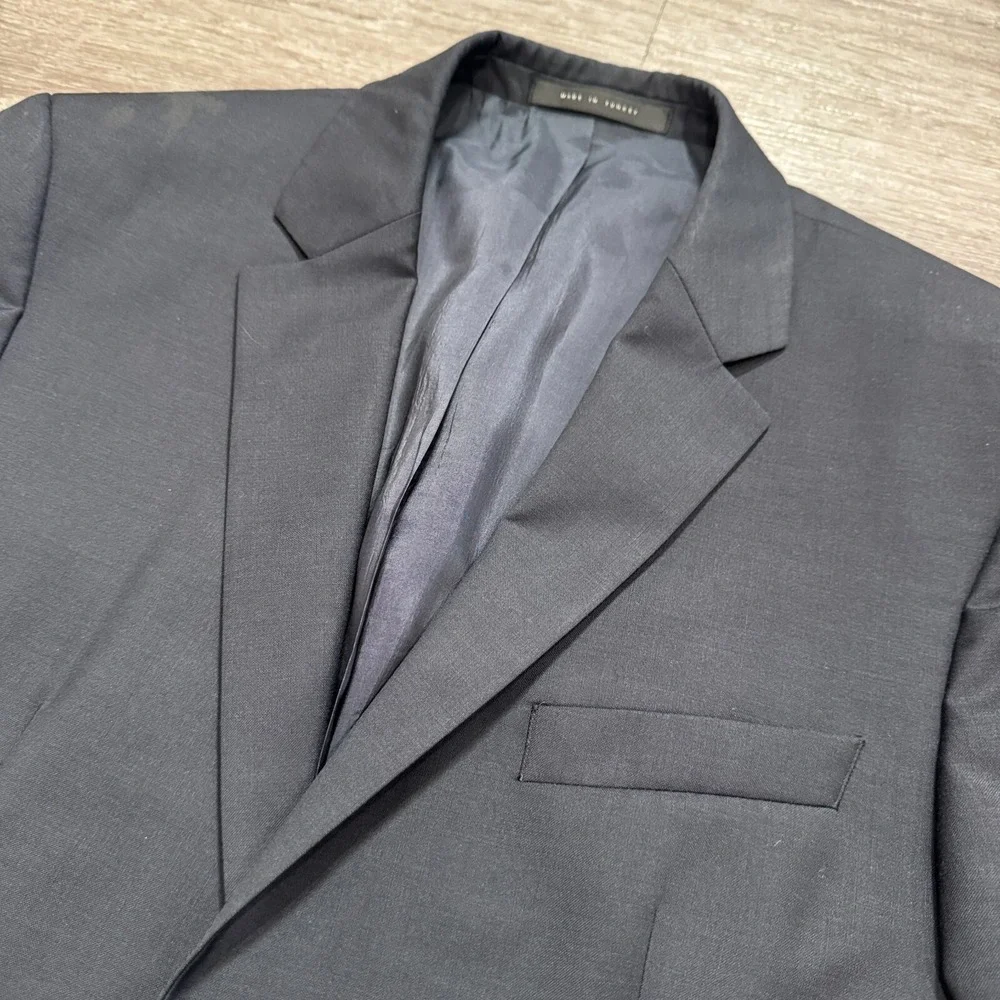 Hugo‎ Boss Sport Coat Mens 36 R Blue Wool Two Button Jacket Blazer Preppy Pocket